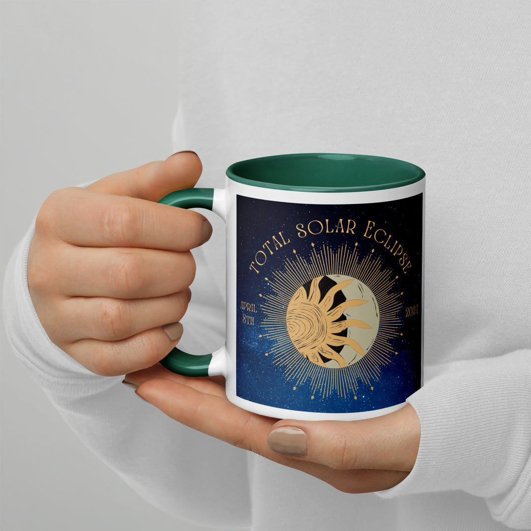 Golden Retriever Eclipse- Mug with Color Inside v2