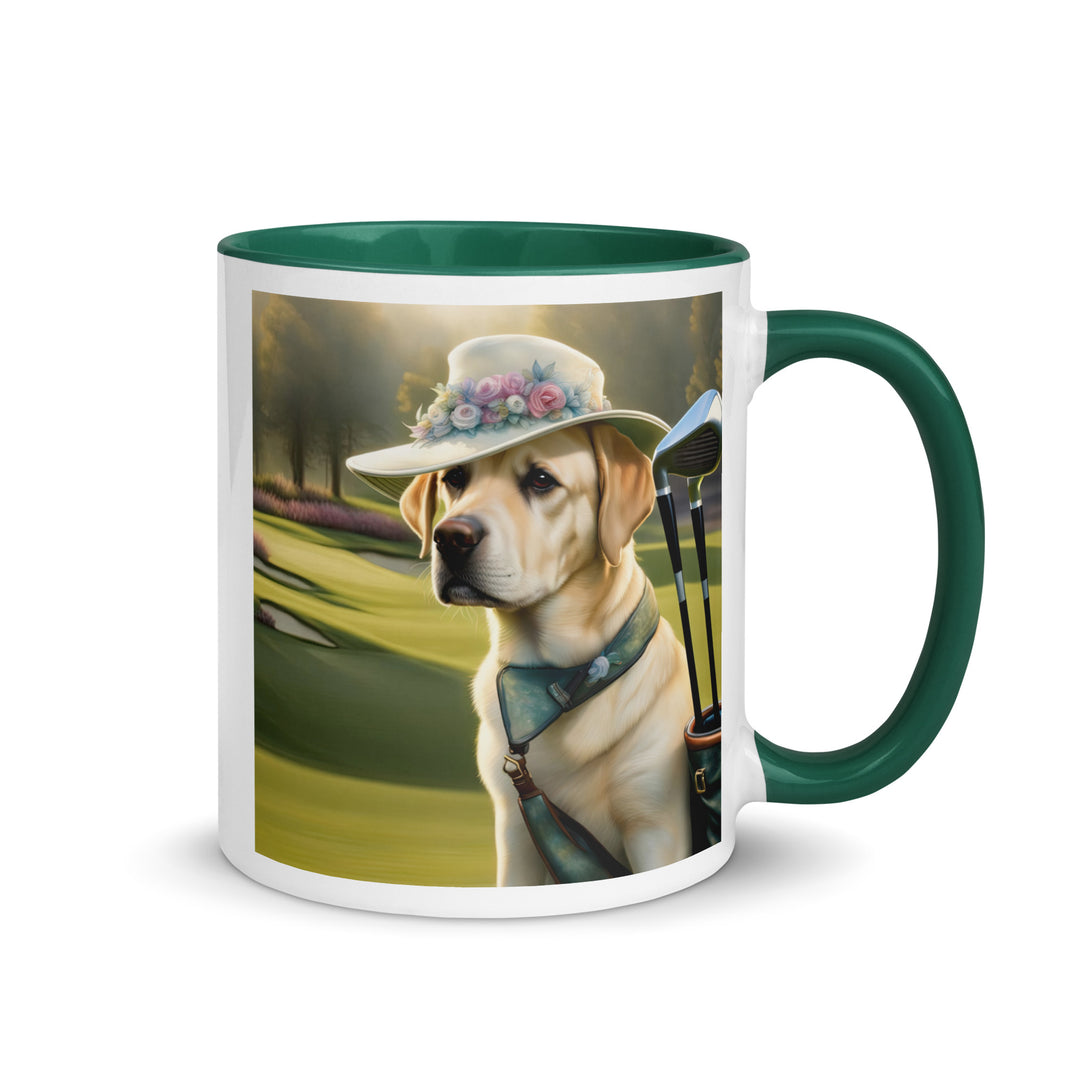 Mug with Color Inside-Labrador Retriever Golfer V4