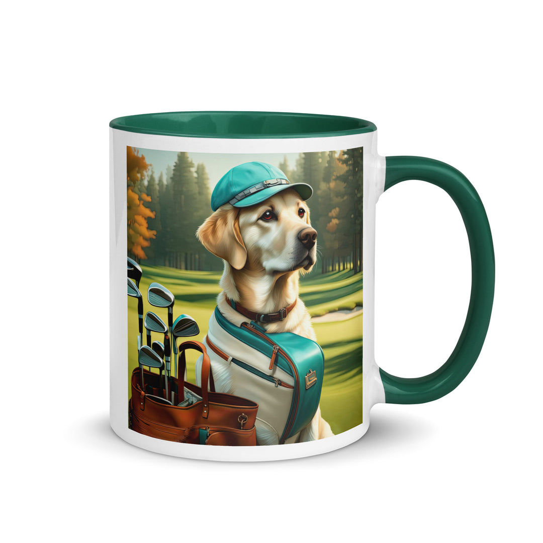 Mug with Color Inside-Labrador Retriever Golfer  V7