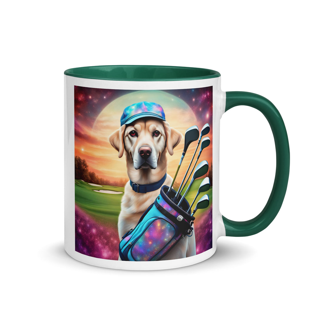 Mug with Color Inside-Labrador Retriever Golfer V8