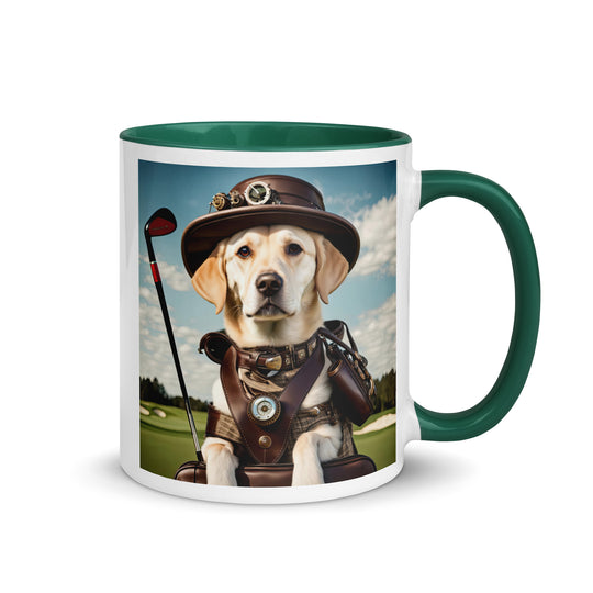 Mug with Color Inside-Labrador Retriever Golfer V12