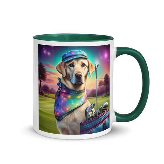 Mug with Color Inside-Labrador Retriever Golfer V13