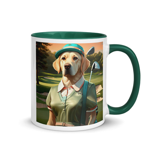 Mug with Color Inside-Labrador Retriever Golfer V15