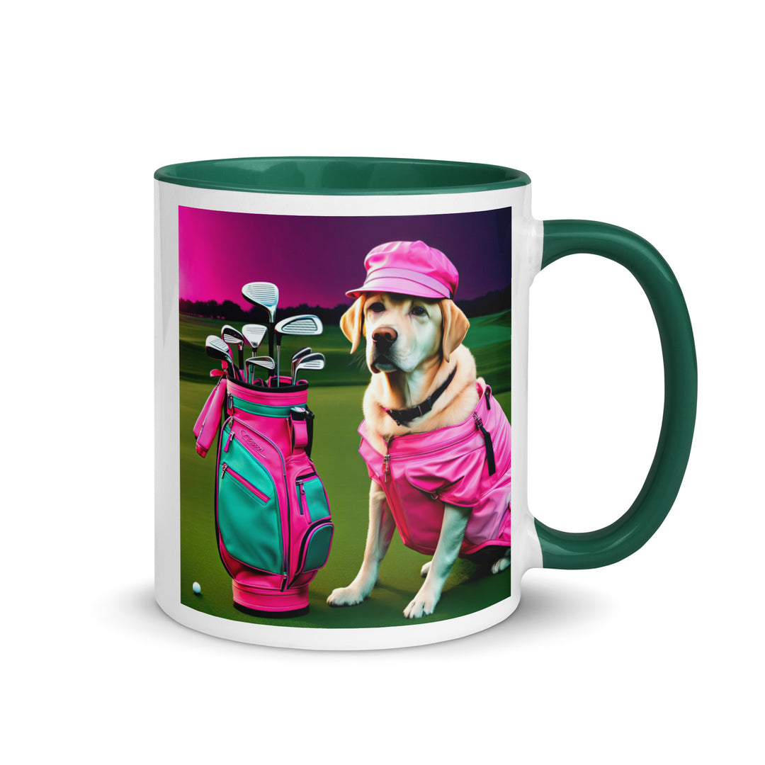 Mug with Color Inside-Labrador Retriever Golfer V16