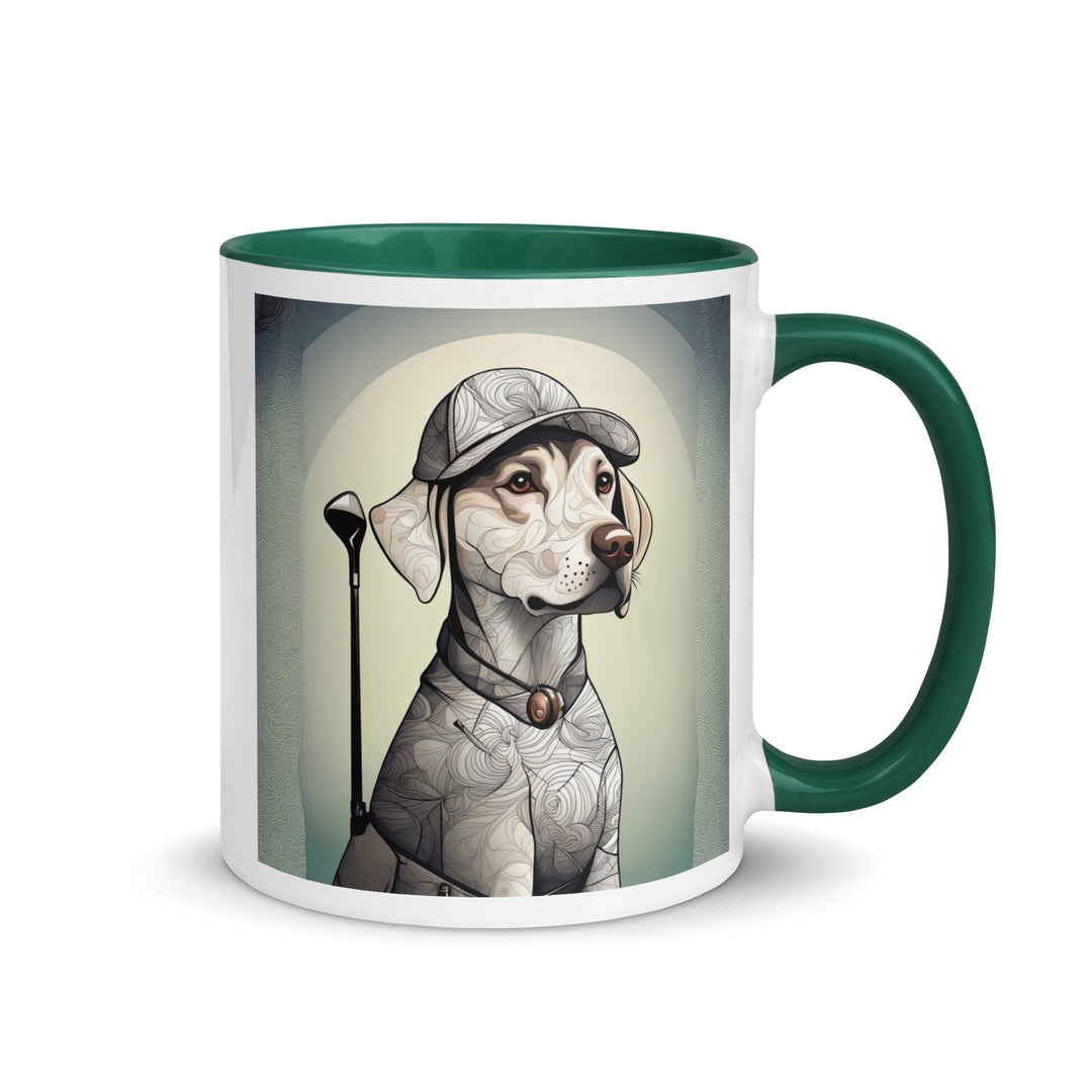 Mug with Color Inside-Labrador Retriever Golfer V17