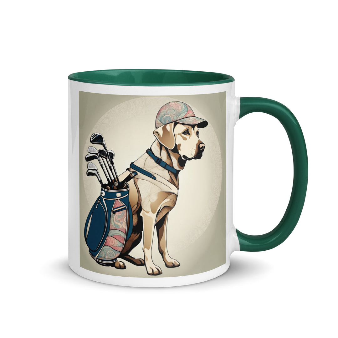 Mug with Color Inside-Labrador Retriever Golfer V19