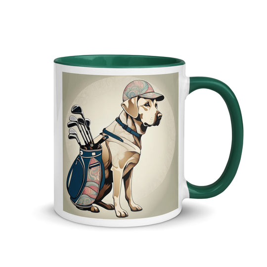 Mug with Color Inside-Labrador Retriever Golfer V19