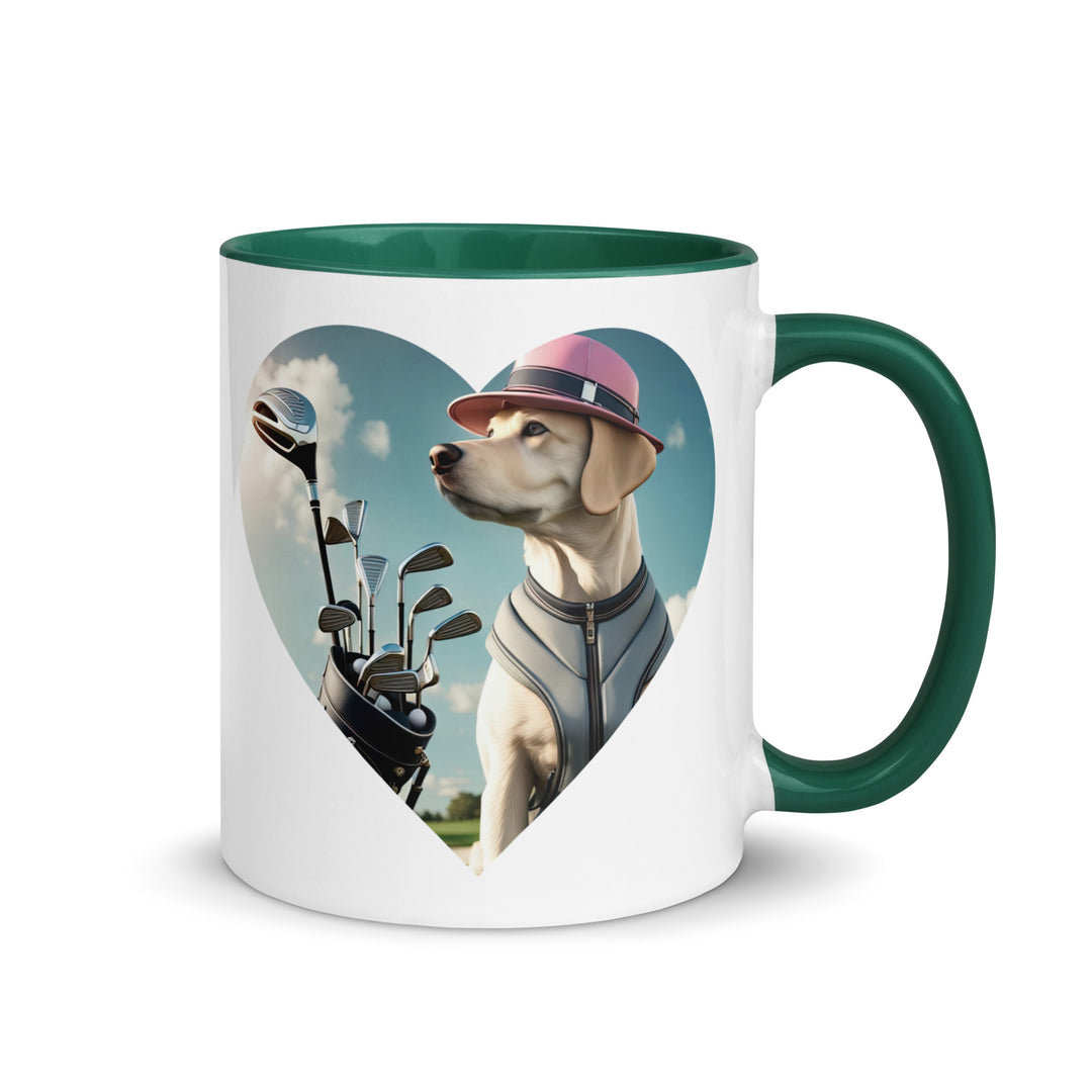 Mug with Color Inside-Labrador Retriever Golfer V23