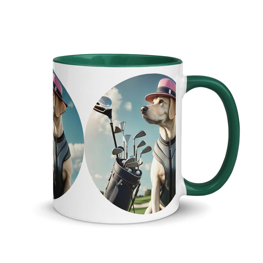 Mug with Color Inside-Labrador Retriever Golfer V24