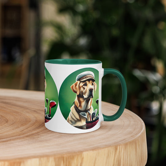 Mug with Color Inside-Labrador Retriever Golfer V25