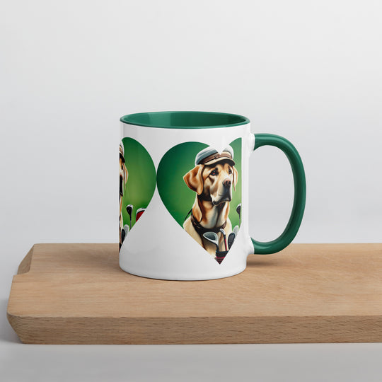 Mug with Color Inside-Labrador Retriever Golfer V26