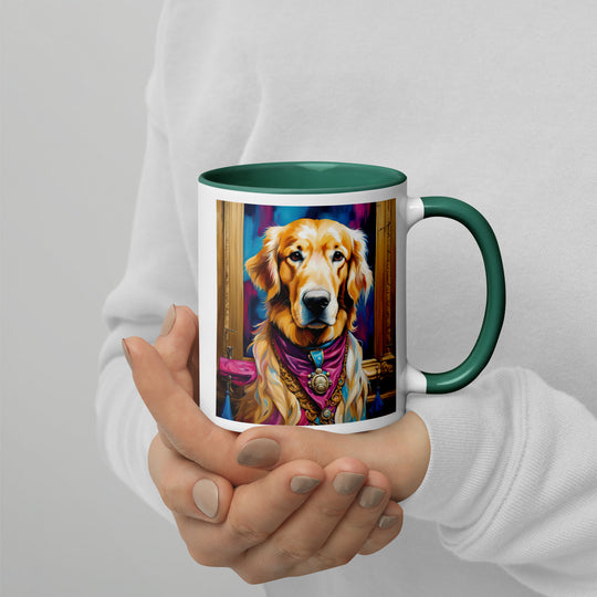 Golden Retriever- Mug with Color Inside V4