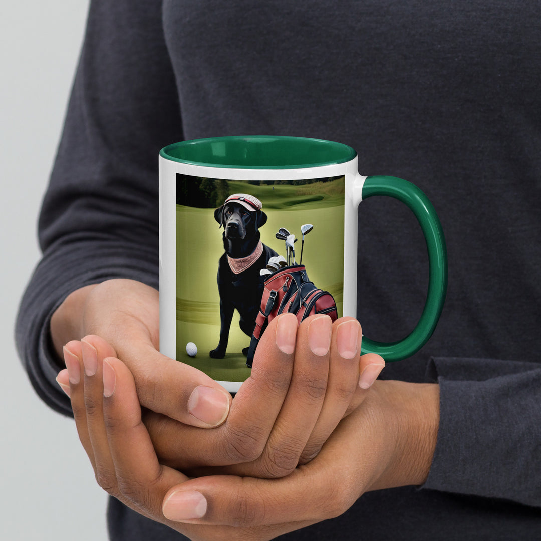 Golden Retriever Golfer- Mug with Color Inside