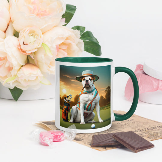 American Bulldog Golfer- Mug with Color Inside v2