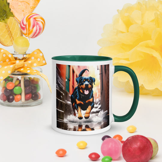 Rottweiler- Mug with Color Inside v4