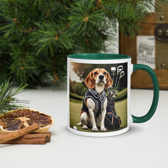 Beagle Golfer- Mug with Color Inside