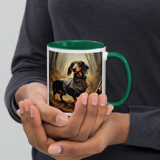 Dachshund- Mug with Color Inside v4