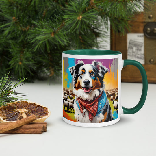 Australian Shepherd- Mug with Color Inside v3