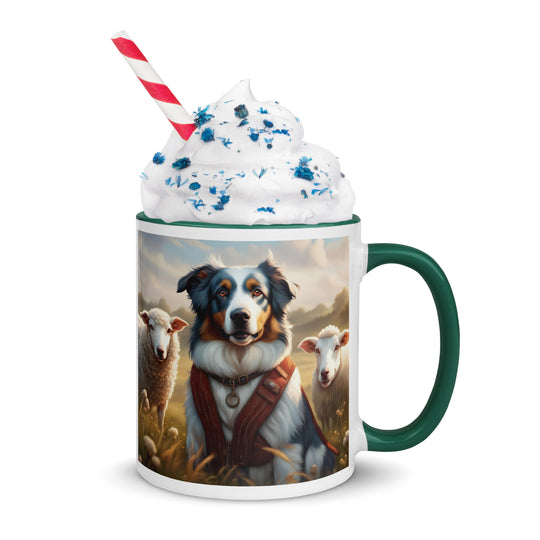 Australian Shepherd- Mug with Color Inside v4