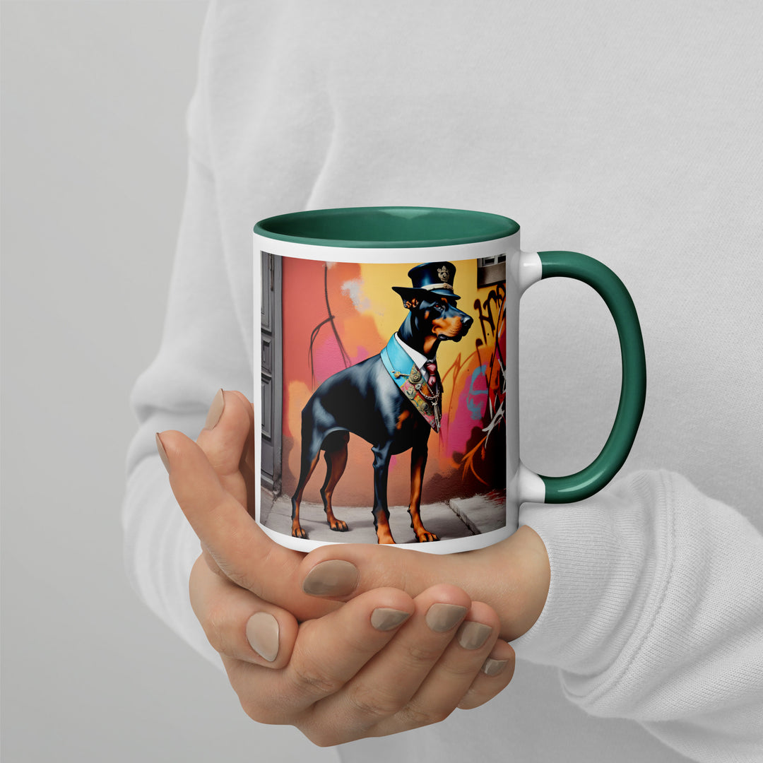 Doberman Pinscher- Mug with Color Inside