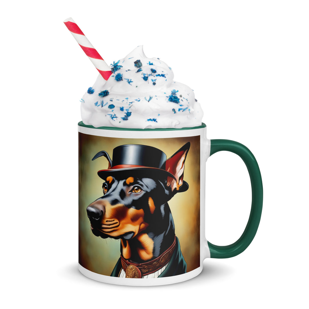 Doberman Pinscher- Mug with Color Inside v3