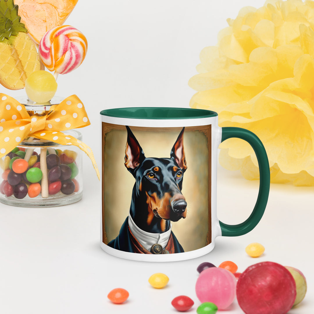 Doberman Pinscher- Mug with Color Inside v4