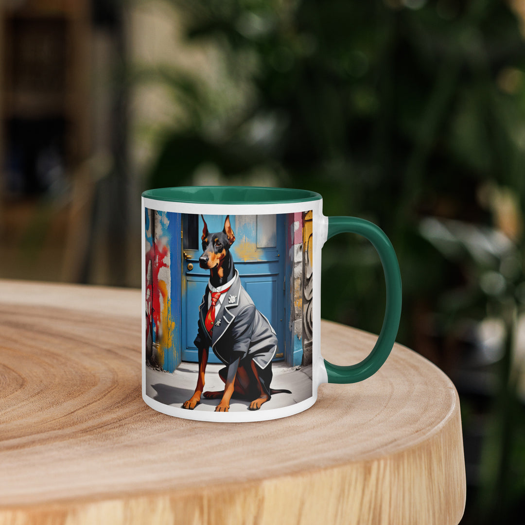 Doberman Pinscher- Mug with Color Inside v5