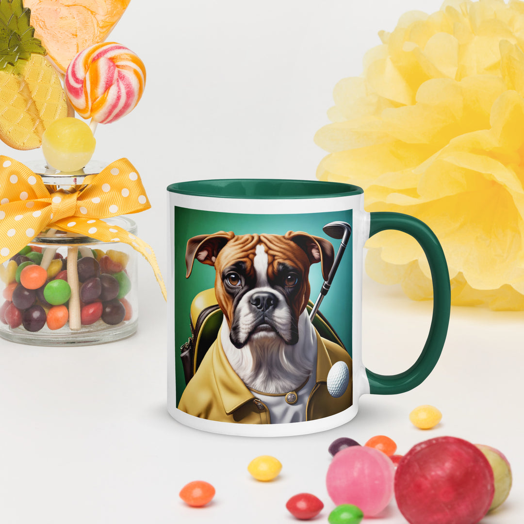 Boxer Golfer- Mug with Color Inside