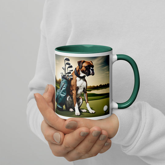 Boxer Golfer- Mug with Color Inside v3