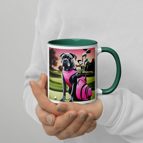 Cane Corso Golfer- Mug with Color Inside