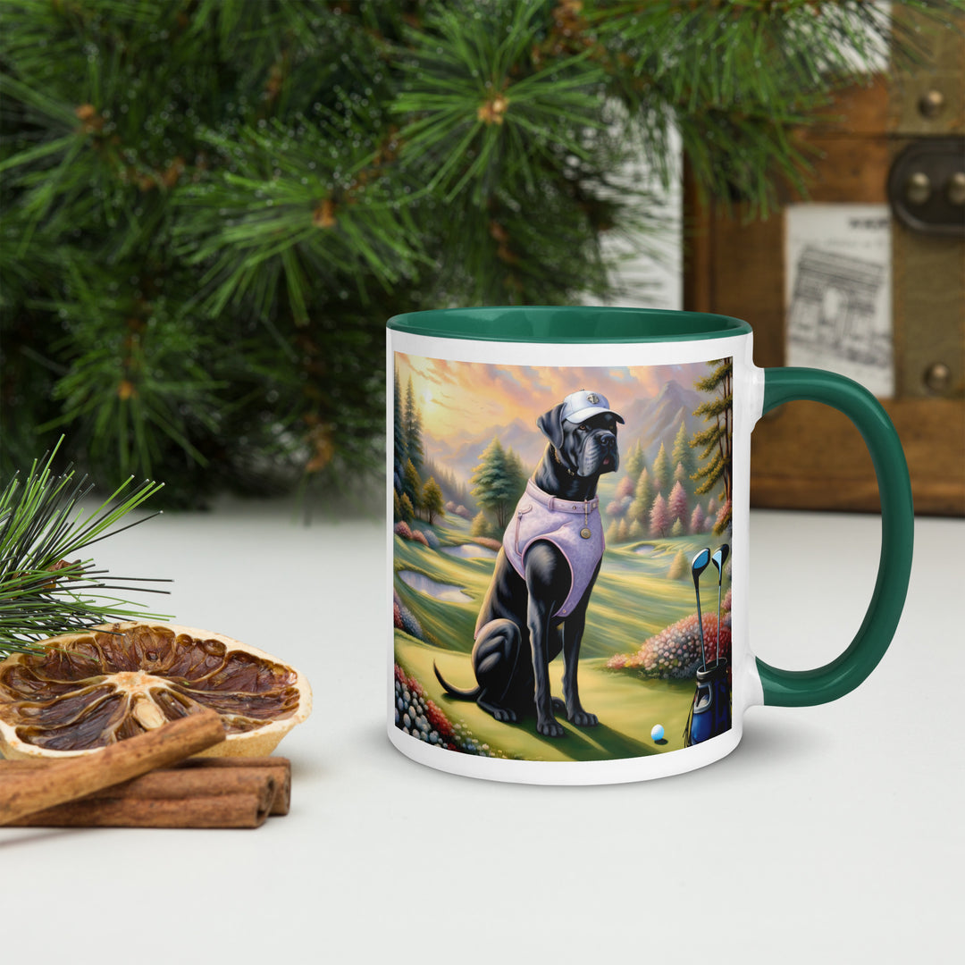 Cane Corso Golfer- Mug with Color Inside v2