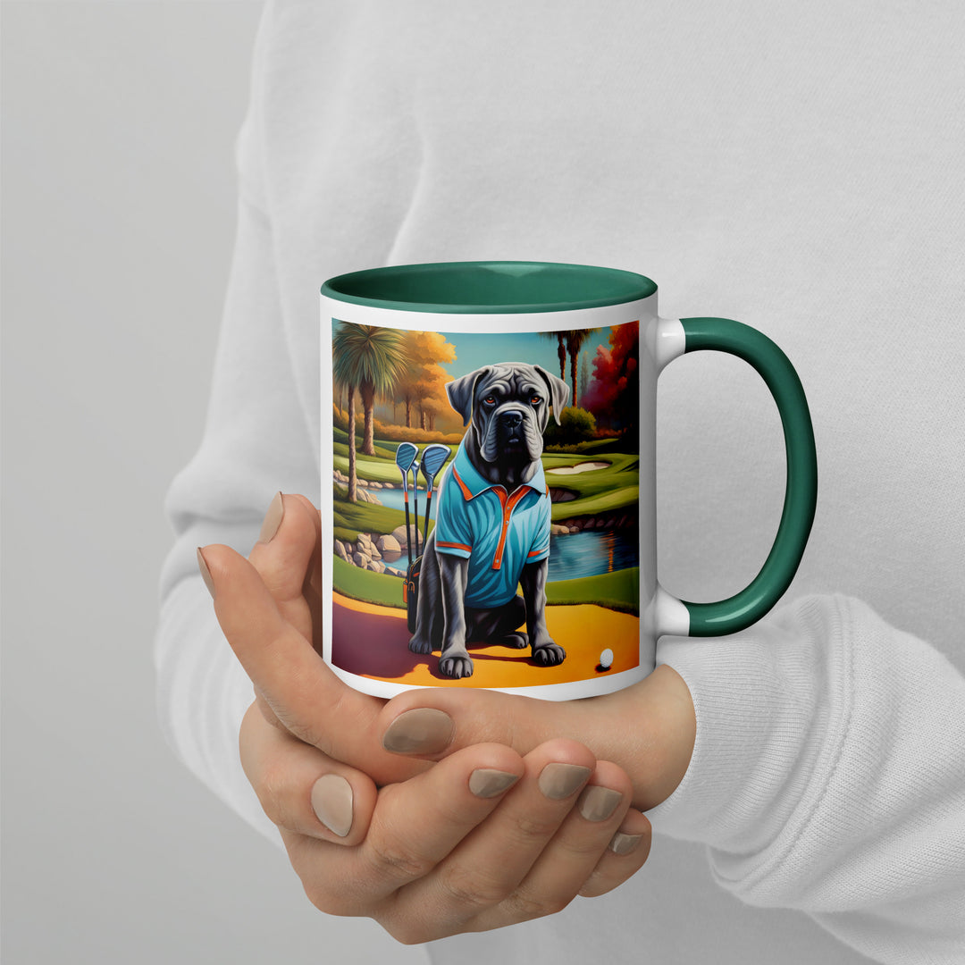 Cane Corso Golfer- Mug with Color Inside v4