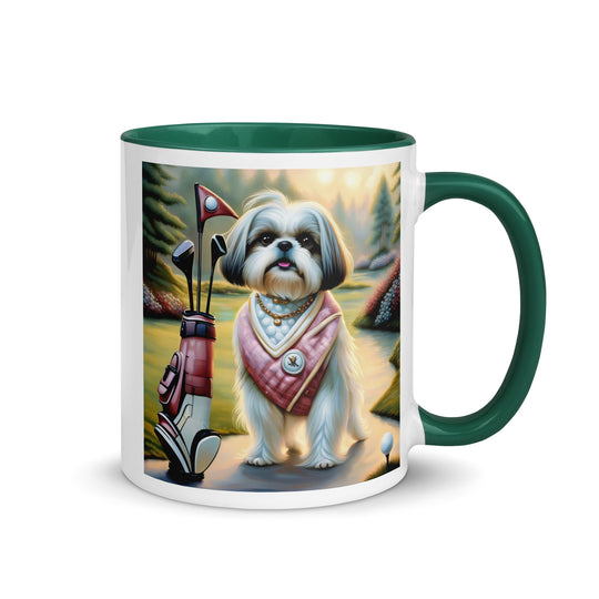 Shih Tzu Golfer- Mug with Color Inside