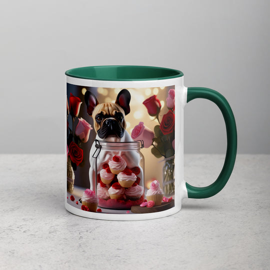 French Bulldog Romantic- Mug with Color Inside v2