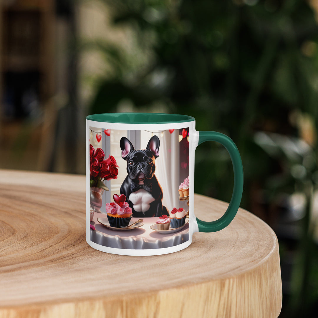 French Bulldog Romantic- Mug with Color Inside v3