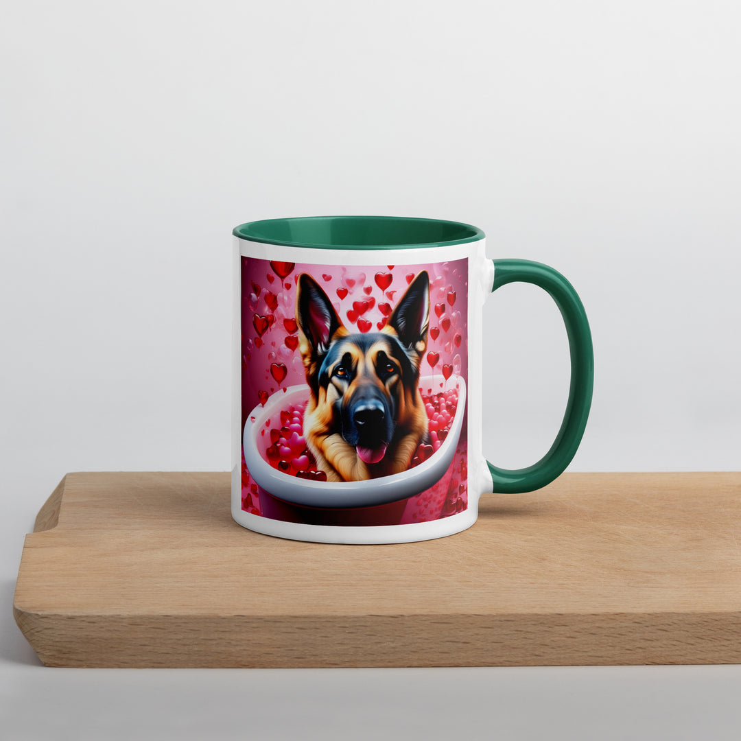 German Shepherd Romantic- Mug with Color Inside