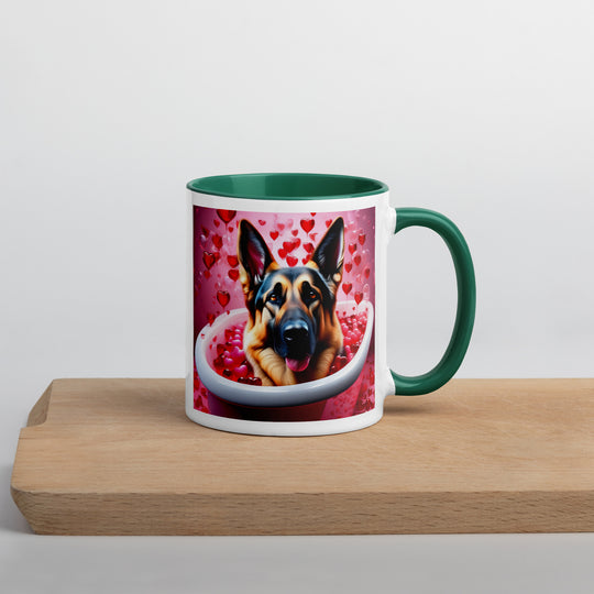 German Shepherd Romantic- Mug with Color Inside