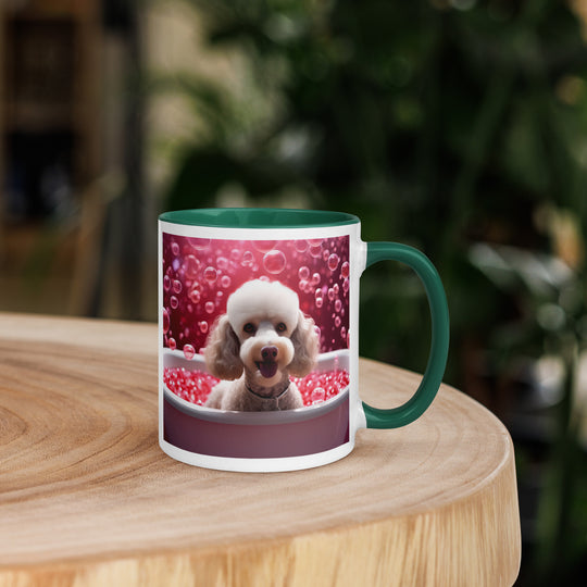 Poodle Romantic- Mug with Color Inside