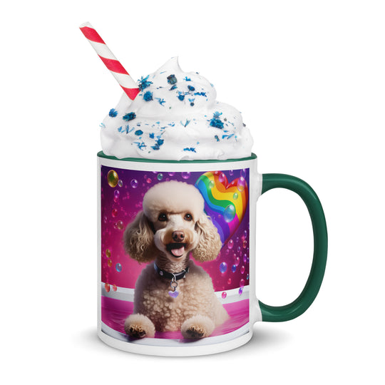 Poodle Romantic- Mug with Color Inside v2