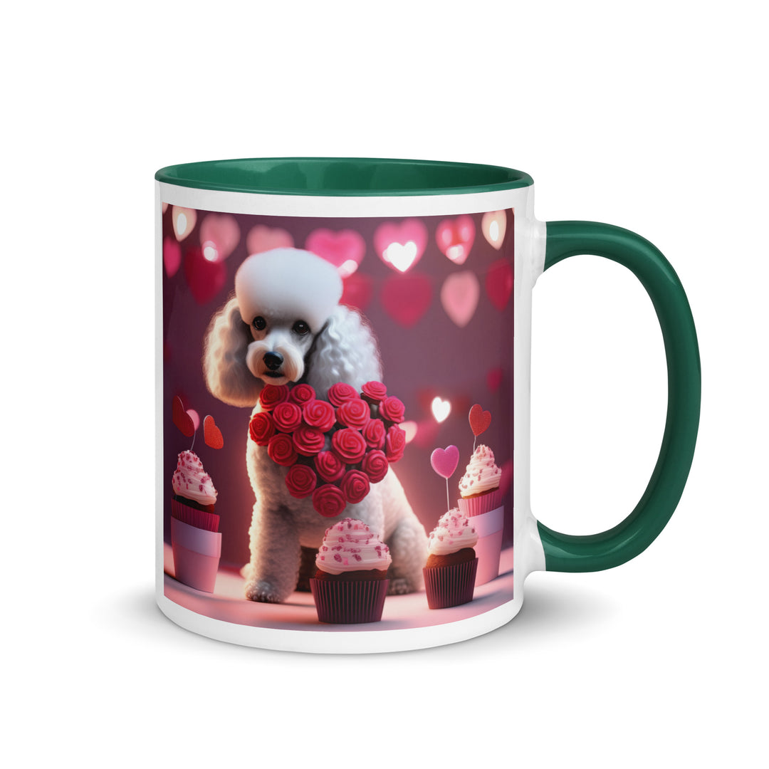 Poodle Romantic- Mug with Color Inside v3