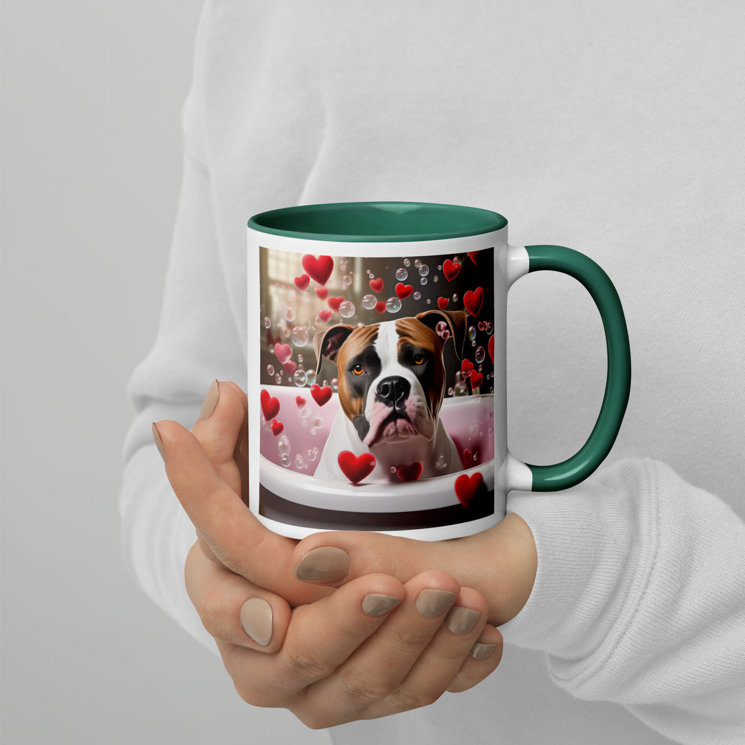 American Bulldog Romantic- Mug with Color Inside