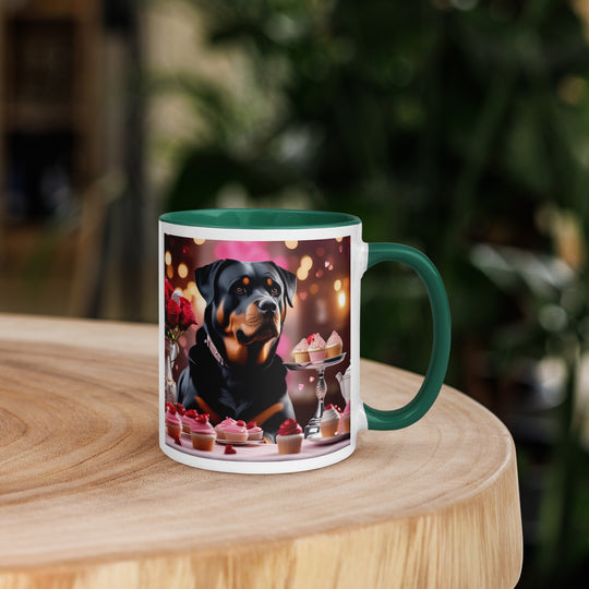 Rottweiler Romantic- Mug with Color Inside