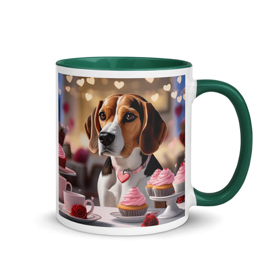 Beagle Romantic- Mug with Color Inside v2