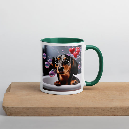 Dachshund Romantic- Mug with Color Inside