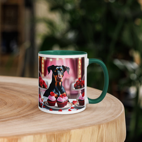 Doberman Pinscher Romantic- Mug with Color Inside