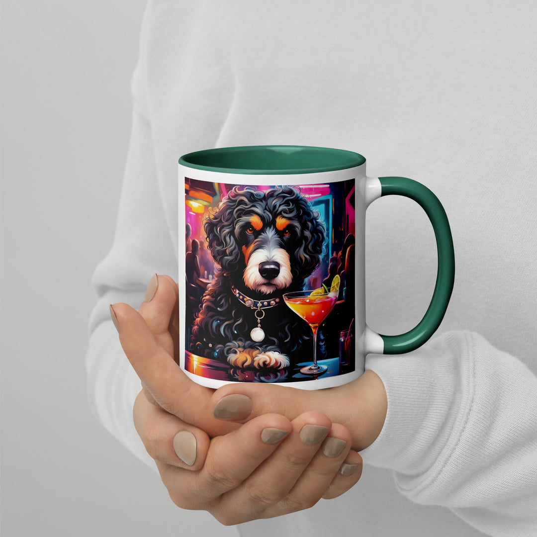 Bernedoodle General- Mug with Color Inside v16