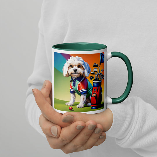 Cavachon Golfer-Mug with Color Inside v2