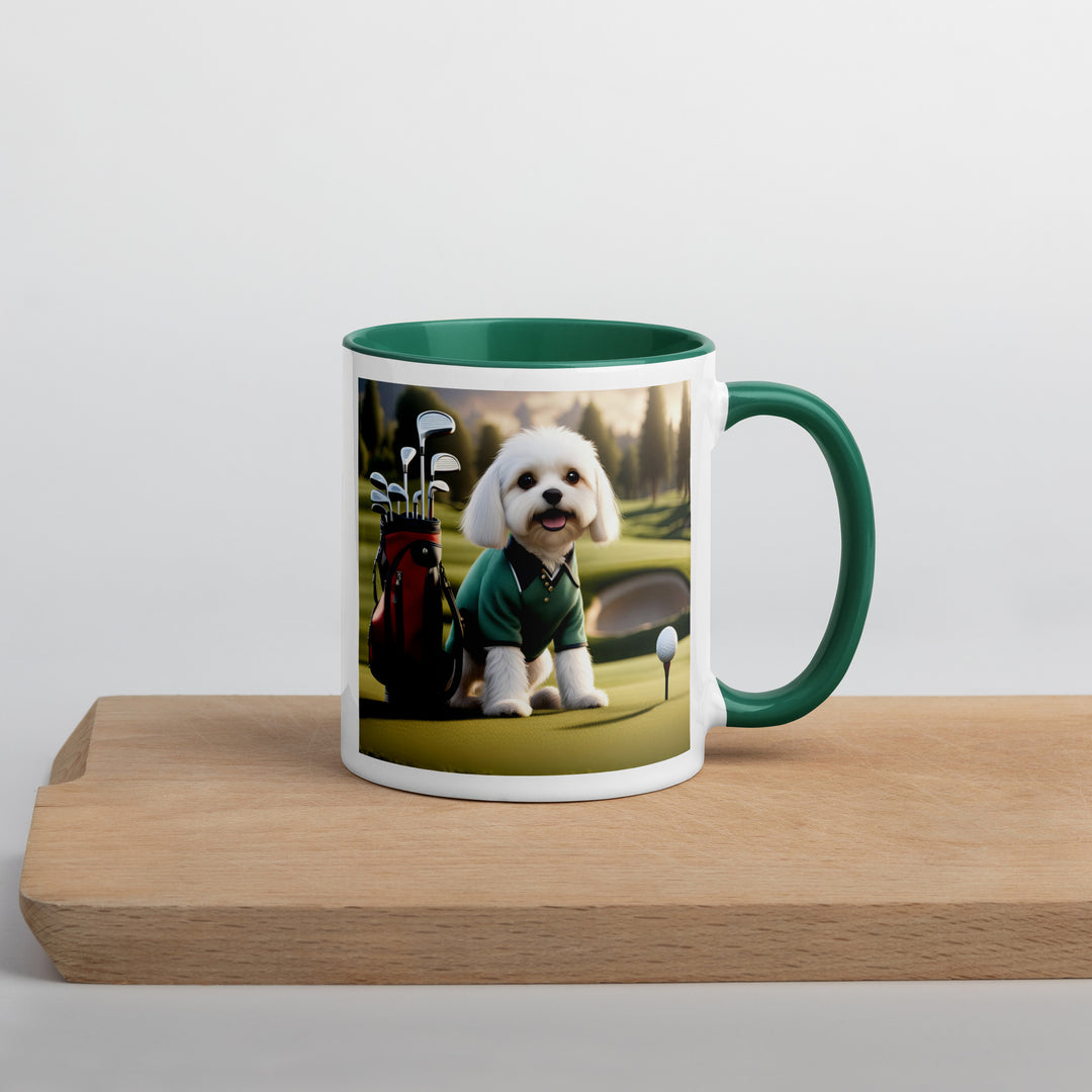 Cavachon Golfer- Mug with Color Inside v3