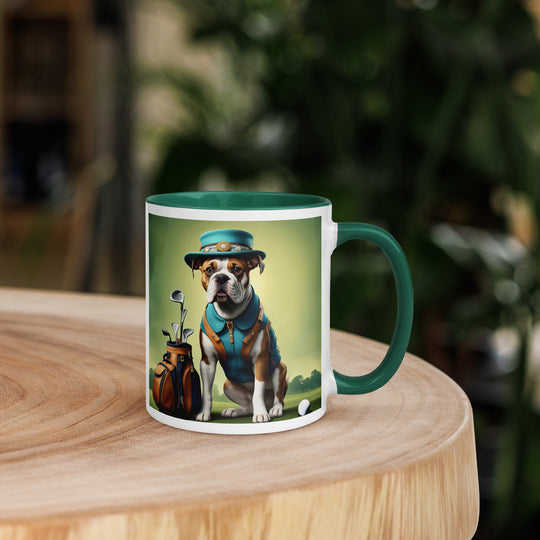 Catahoula Bulldog Golfer- Mug with Color Inside v3