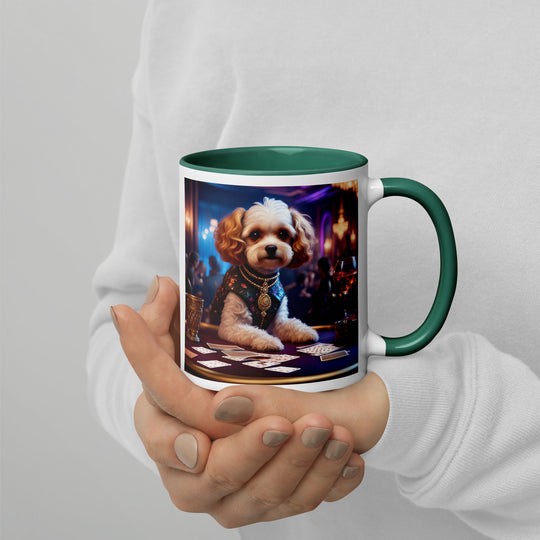 Cavapoo General- Mug with Color Inside v29